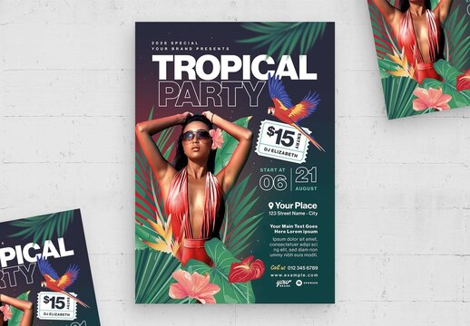 Tropical Party Flyer Template
