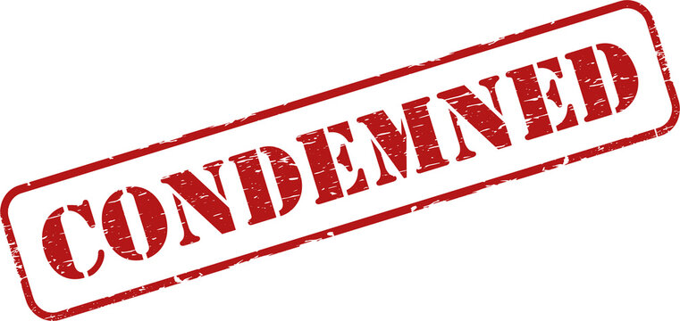 condemned grunge rubber stamp