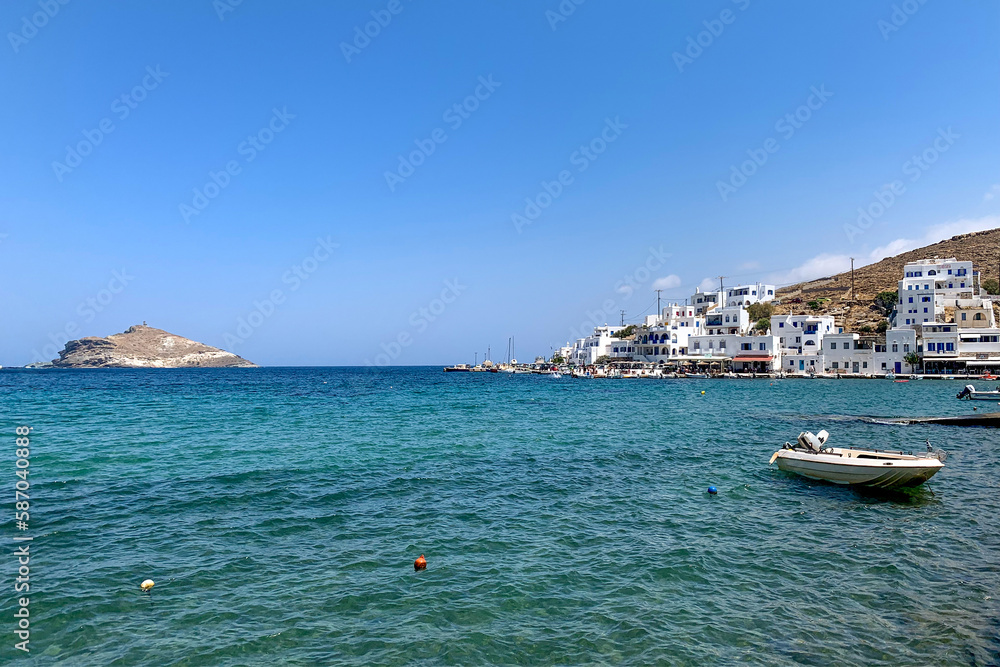 Wall mural Small port and village of Panormos in the island of Tinos, Dodecanese islands, Greece