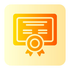 diploma gradient icon