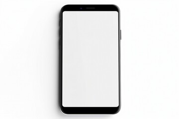 Isolated iPhone with Blank Screen, White Background, Generative AI