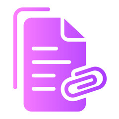 Fototapeta premium attach gradient icon