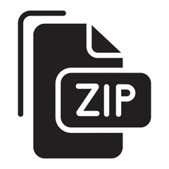 zip glyph icon