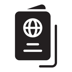 passport glyph icon