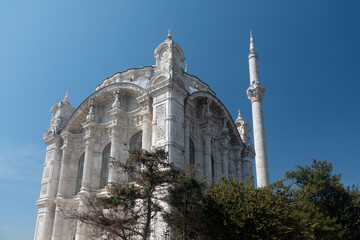 Detail of Ortakoy Mosque also known as Büyük Mecidiye Camii in Beşiktaş, Istanbul, Turkey. It...
