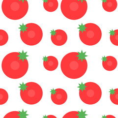 Simple flat style tomato seamless pattern vector