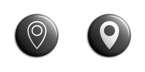 Pin point icon. Positioning on the map. Vector illustration.