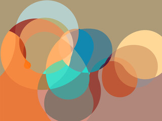 Multicolor background with abstract circles.