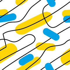 Bold Geometric Shapes pattern. Abstract, modern seamless pattern with bold geometric shapes in bright colors, perfect for adding a touch of energy to any design project