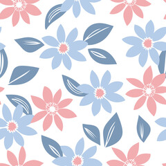 A surface design featuring beautiful vintage flowers in soft pastel shades. Perfect for creating a romantic and nostalgic design element.