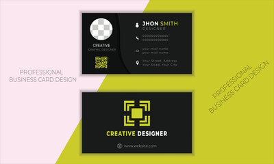 Minimal Individual Business Card Layout And  Modern Business Card Design.