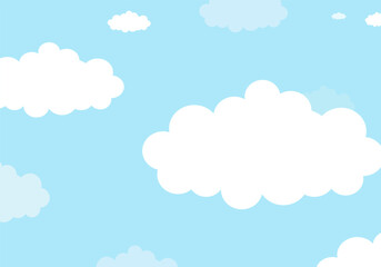 Cloud and Sky background, pastel paper cut design vector