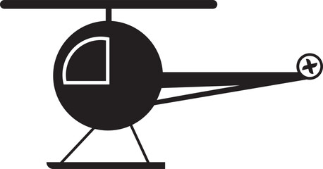 Helicopter in flight vector icon