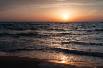 Sunset over the Mediterranean sea