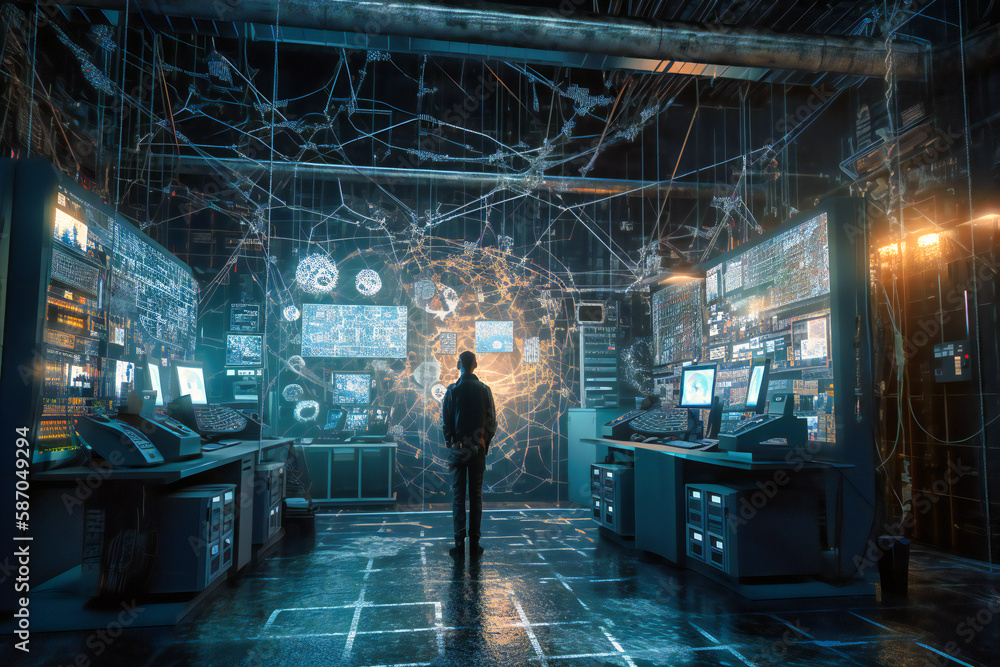 Poster a mesmerizing cyber security backdrop, emphasizing the critical role of robust data protection in a 