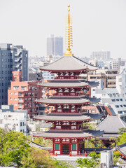 Senso-ji Temple at Asakusa area in Tokyo, Japan