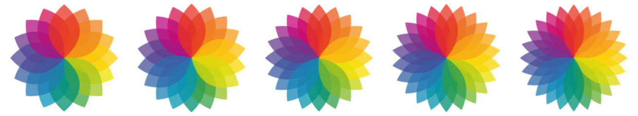 Fototapeta premium Colorwheel or circle palette, version with 16 to 24 points