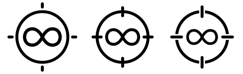 Infinity icon in target crosshair