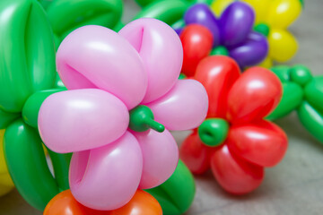 colorful balloons isolated on white