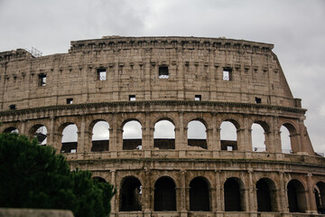Fototapeta premium wall of thecolisseum in Rome Italy
