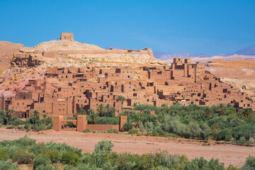 Old moroccan castle from red clay. Place for Aladdin story