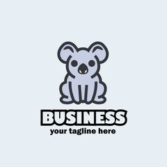 koala animal logo design, koala cartoon design, koala animal logo symbol