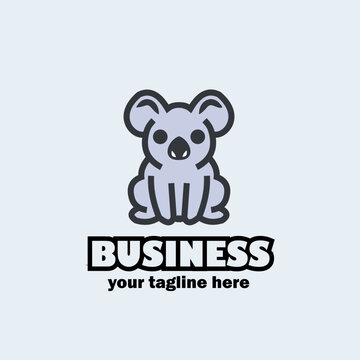 koala animal logo design, koala cartoon design, koala animal logo symbol