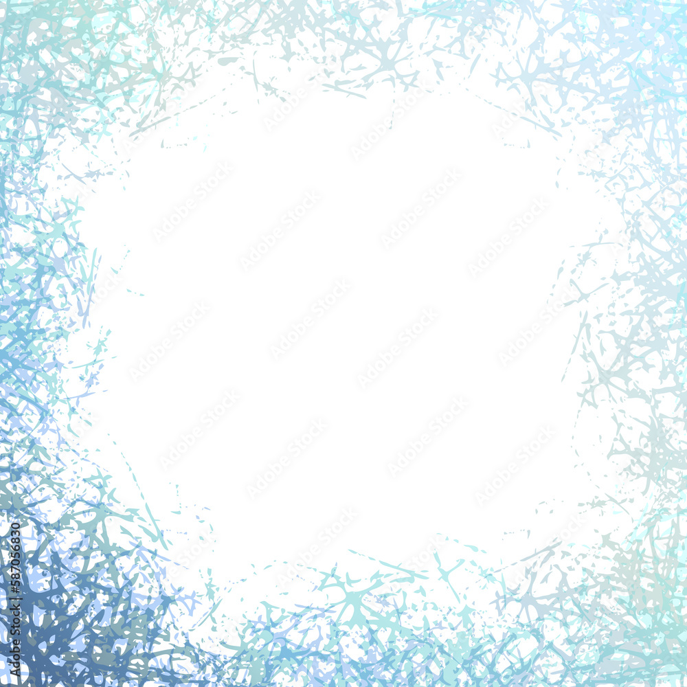 Poster modern frame in grunge design. empty graphic border with frozen patterns effect. jpeg