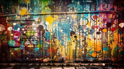 Fototapeta na wymiar Grunge colorful background street art style, abstract, colors