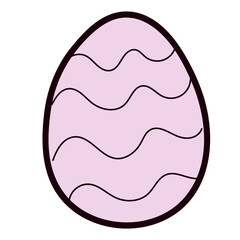 Happy Easter element set of funny rabbit animals, eggs and floral decoration in cute cartoon style. Flat hand drawn icon