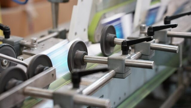 Paper submission. Printing house. Offset printing process. Perforation of printed paper. Paper creasing