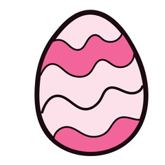 Happy Easter element set of funny rabbit animals, eggs and floral decoration in cute cartoon style. Flat hand drawn icon