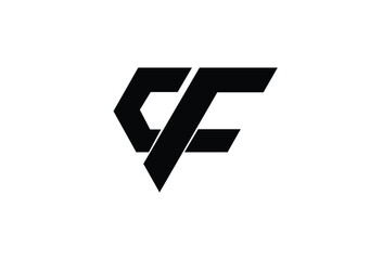 Obraz premium CF Logo Vector Design 