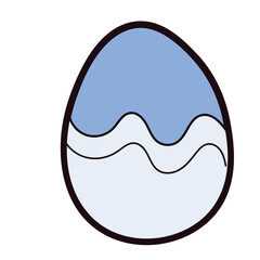 Happy Easter element set of funny rabbit animals, eggs and floral decoration in cute cartoon style. Flat hand drawn icon