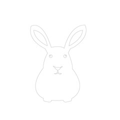 white rabbit isolated on white