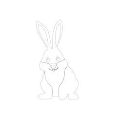 easter bunny with eggs