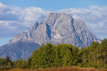 Fototapeta premium Beautiful Autumn Landscape in Grand Teton National Park Wyoming