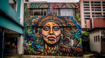 Obraz premium AI Colombian Festivities Through the Eyes of Imagination: Captivating, Magical, and Vibrant Photographs That Will Transport You to a World of Fantasy and Wonder