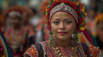 Fototapeta premium AI Colombian Festivities Through the Eyes of Imagination: Captivating, Magical, and Vibrant Photographs That Will Transport You to a World of Fantasy and Wonder