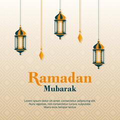 Ramadan Mubarak Background Template