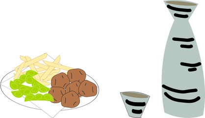 日本酒とおつまみセット