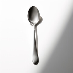 silver spoon isolated on white background