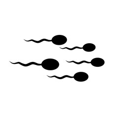 Sperm cells / spermatozoon flat vector icon for apps and websites