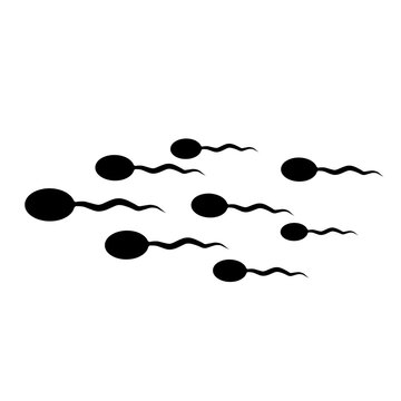 recommend clip art: Sperm cells / spermatozoon flat vector icon for apps and websites