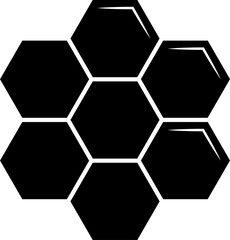 Obraz na płótnie Canvas Honeycomb icon. Honey cells symbol. PNG