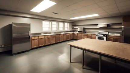 Fototapeta na wymiar a modern kitchen interior,generative AI