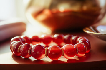 Red agate string