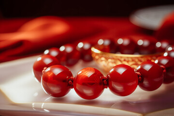 Red agate string