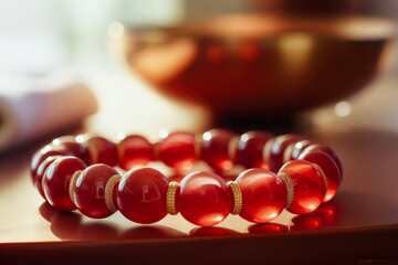 Red agate string