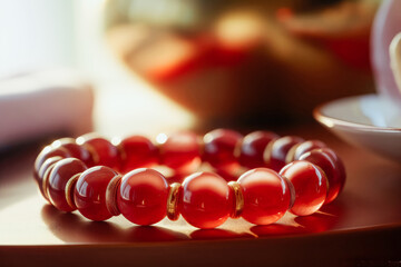 Red agate string